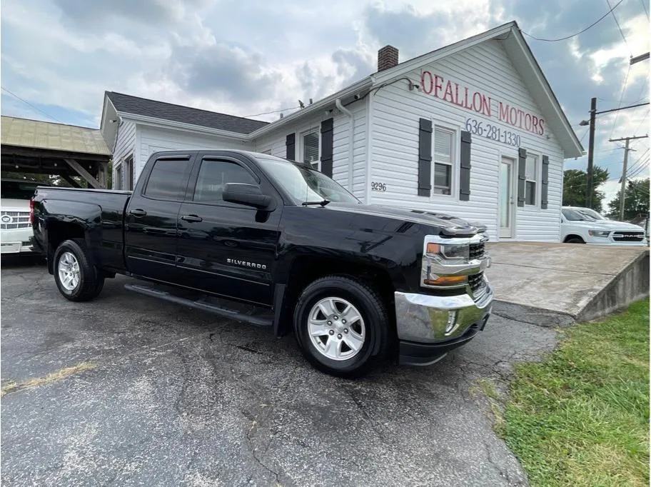 Black 2017 Chevrolet Silverado 1500 Double Cab LT Pickup 4D 6 1/2 ft for sale in O’Fallon, MO