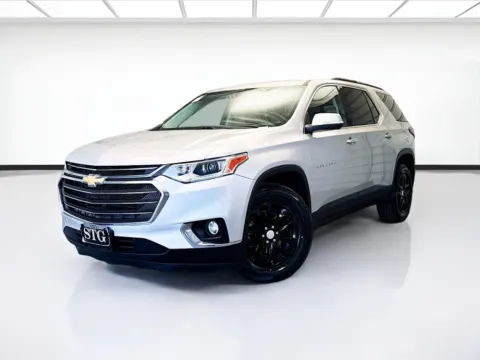Silver 2021 Chevrolet Traverse LT Leather for sale in Montclair, CA