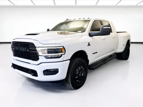 White 2024 Ram 3500 Laramie Mega Cab Dually for sale in Montclair, CA