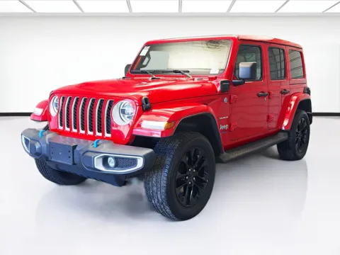 Red 2022 Jeep Wrangler Unlimited Sahara 4xe w/Sky 1 Touch Power Top for sale in Montclair, CA