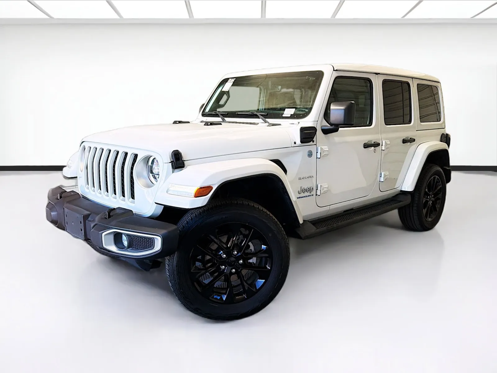 White 2023 Jeep Wrangler Sahara 4xe for sale in Montclair, CA