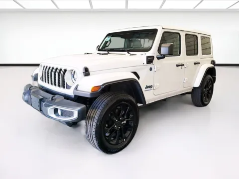 White 2025 Jeep Wrangler Sahara 4xe for sale in Montclair, CA