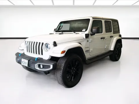 White 2023 Jeep Wrangler Sahara 4xe for sale in Montclair, CA
