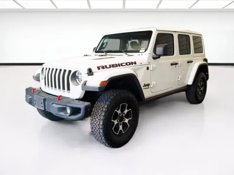 White 2020 Jeep Wrangler Unlimited Rubicon sky one touch power top for sale in Montclair, CA