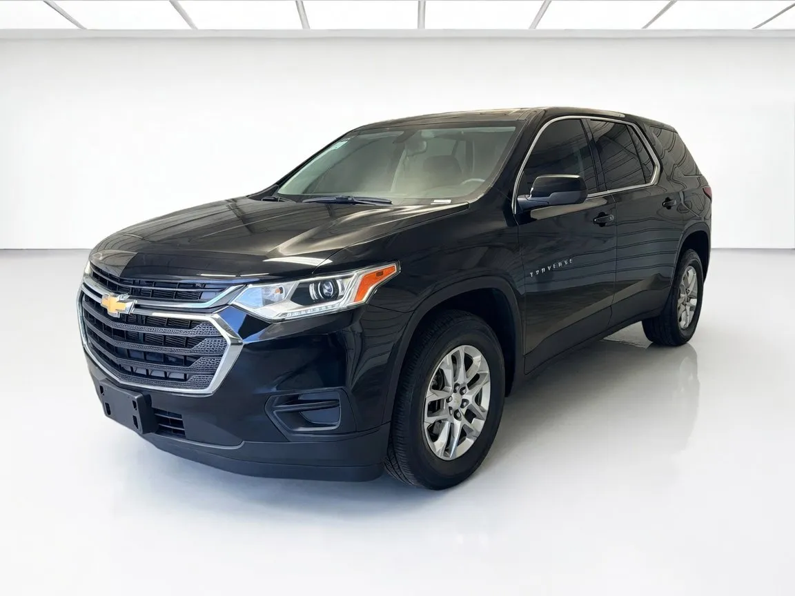 Black 2021 Chevrolet Traverse LS for sale in Montclair, CA