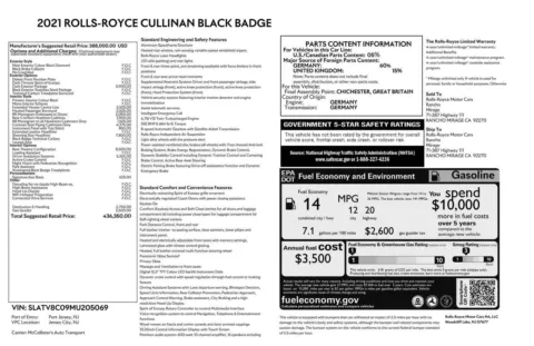 Another view of 2021 Rolls-Royce Cullinan Black Badge for sale in Montclair, CA at STG Montclair