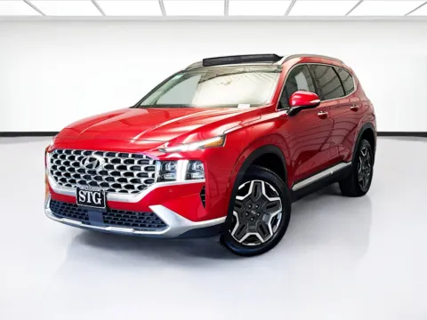Red 2023 Hyundai Santa Fe Hybrid Limited for sale in Montclair, CA