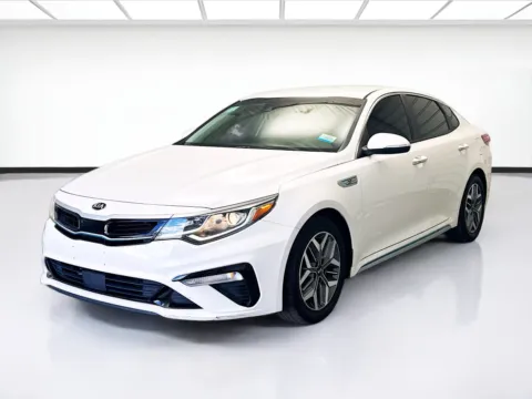 White 2020 Kia Optima Hybrid EX for sale in Montclair, CA
