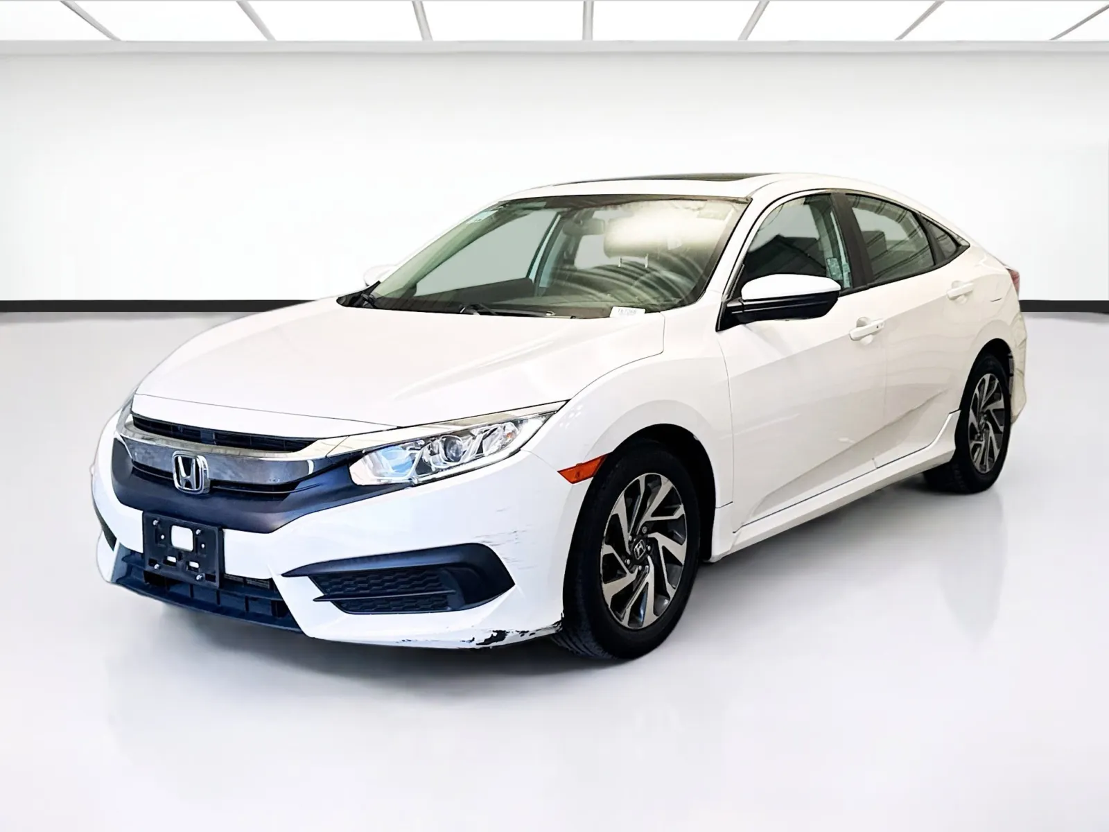 White 2016 Honda Civic EX for sale in Montclair, CA