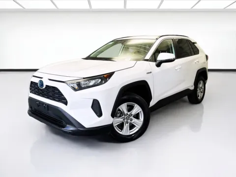 White 2021 Toyota RAV4 Hybrid LE for sale in Montclair, CA