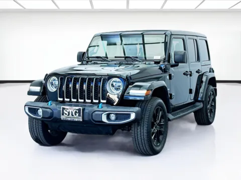 Black 2022 Jeep Wrangler 4xe Unlimited Sahara 4xe for sale in Bellflower, CA
