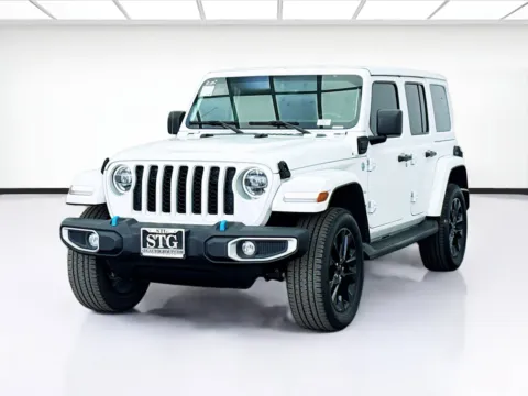 White 2022 Jeep Wrangler 4xe Unlimited Sahara 4xe for sale in Bellflower, CA