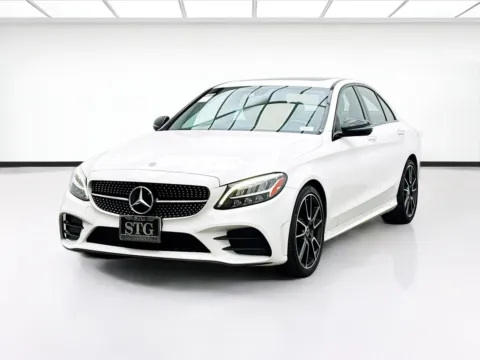White 2020 Mercedes-Benz C-Class C 300 AMG LINE NIGHT PACKAGE for sale in Bellflower, CA