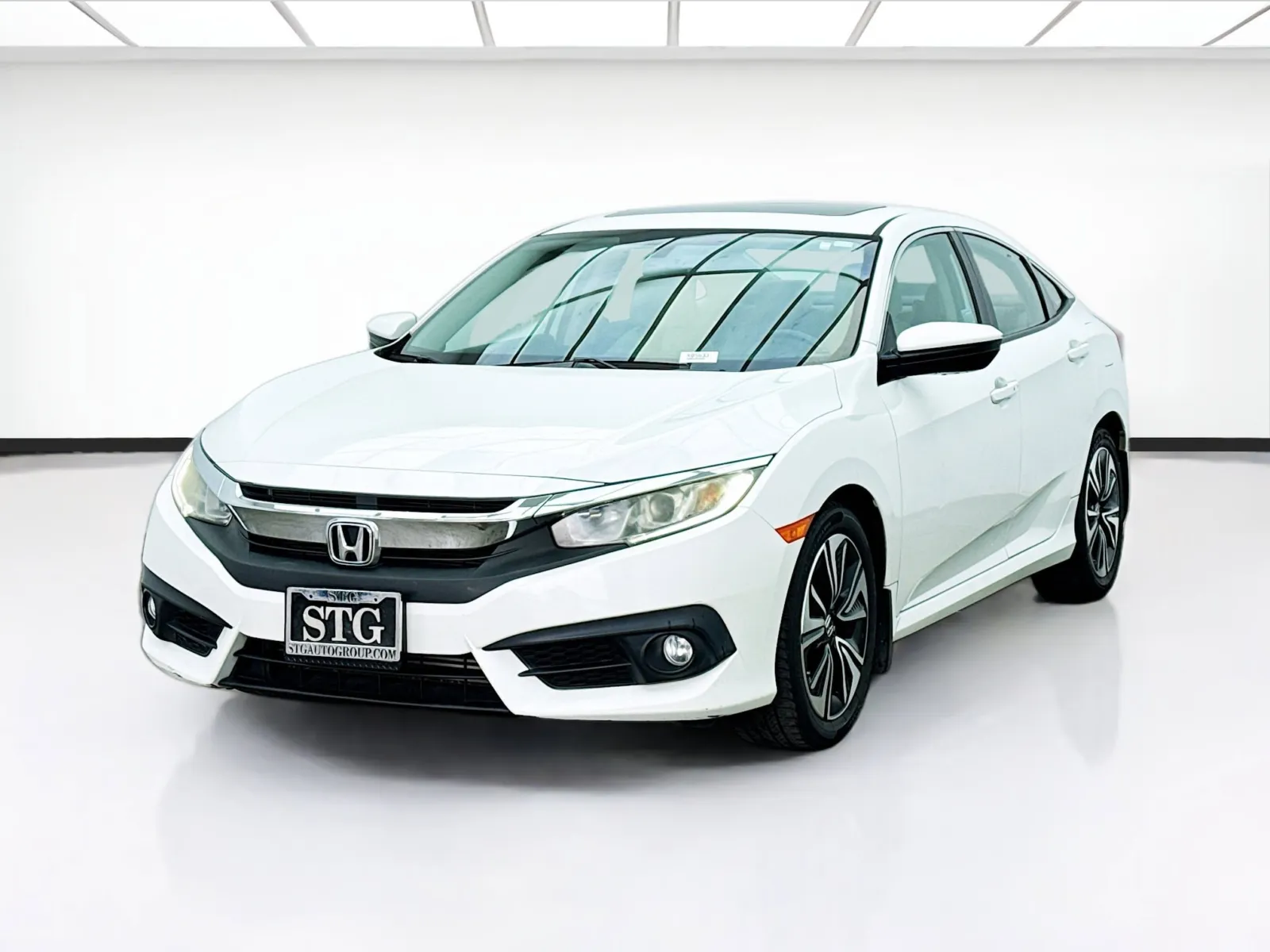 White 2016 Honda Civic Sedan EX-L for sale in Bellflower, CA