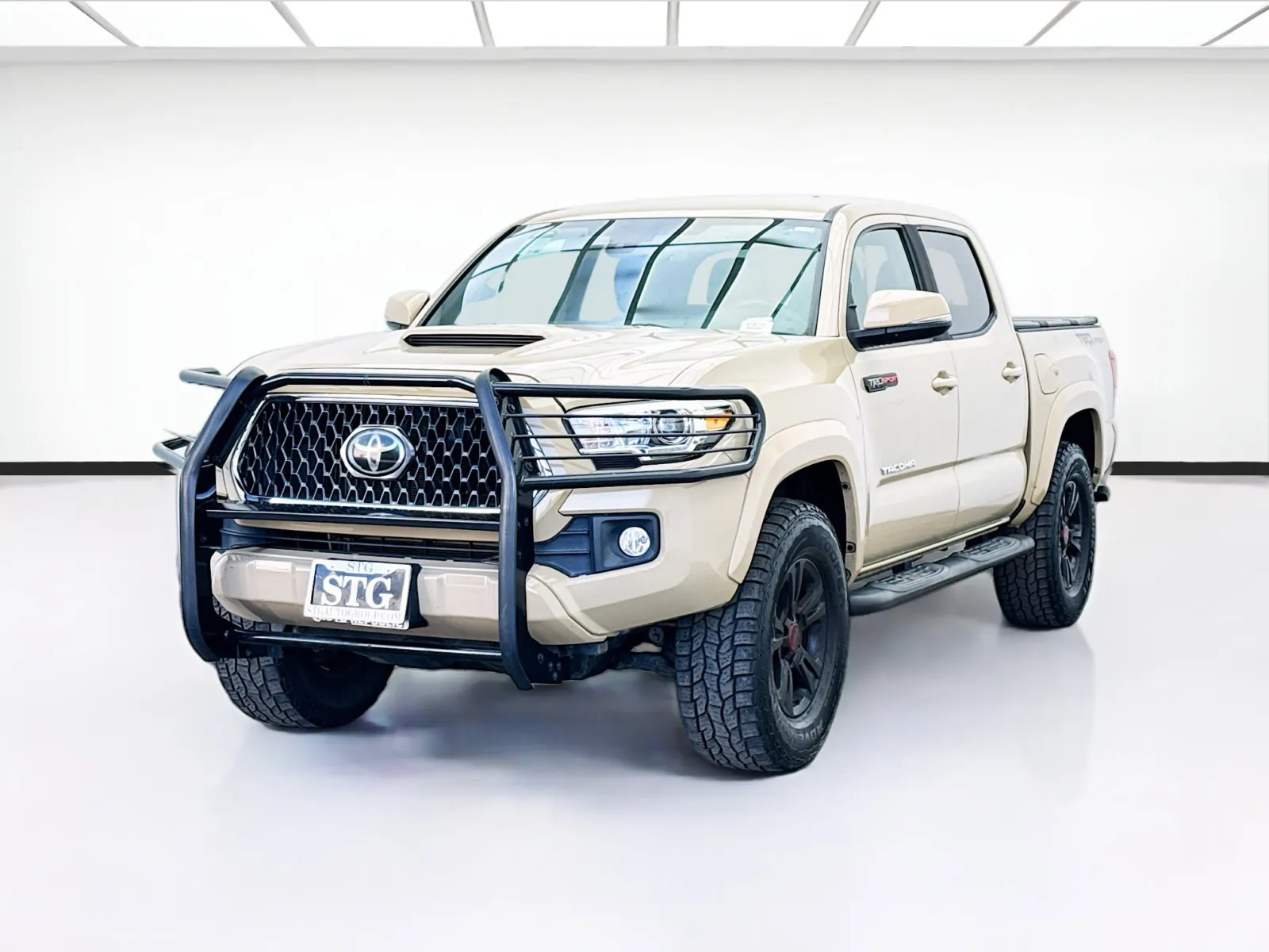 Beige 2019 Toyota Tacoma TRD Sport V6 for sale in Bellflower, CA