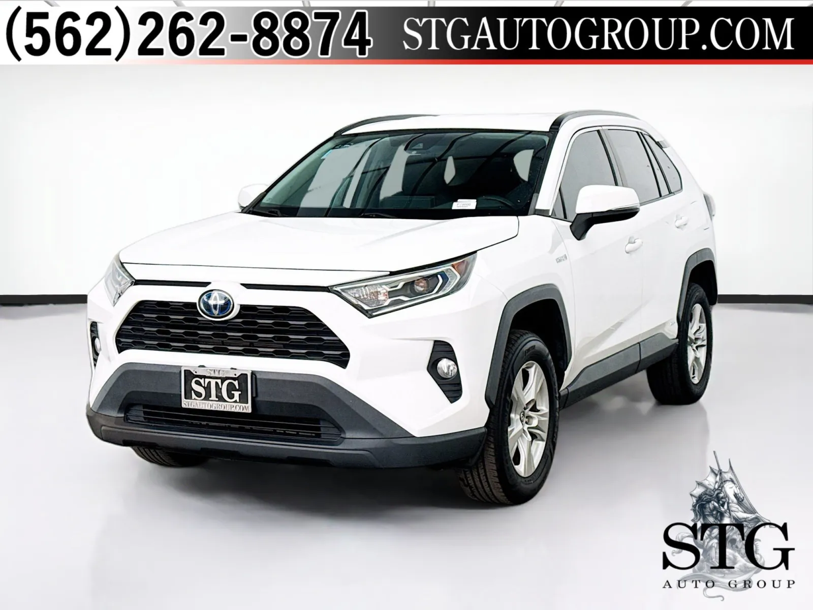 White 2021 Toyota RAV4 Hybrid XLE for sale in Bellflower, CA