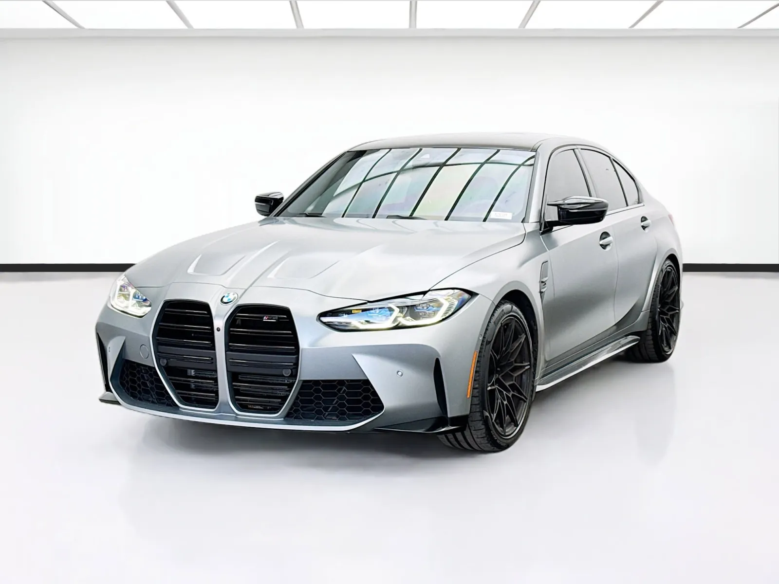Gray 2023 BMW M3 Competition Ind Frozen Pure Grey II Metallic for sale in Bellflower, CA