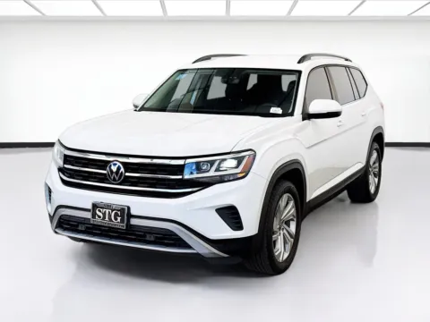 White 2021 Volkswagen Atlas 2.0T SE w/Technology for sale in Bellflower, CA