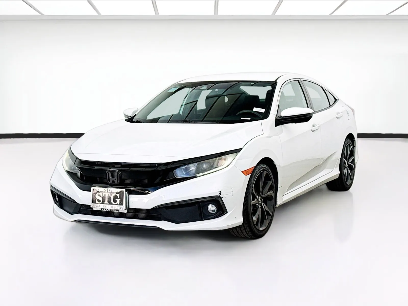 White 2019 Honda Civic Sedan Sport for sale in Bellflower, CA
