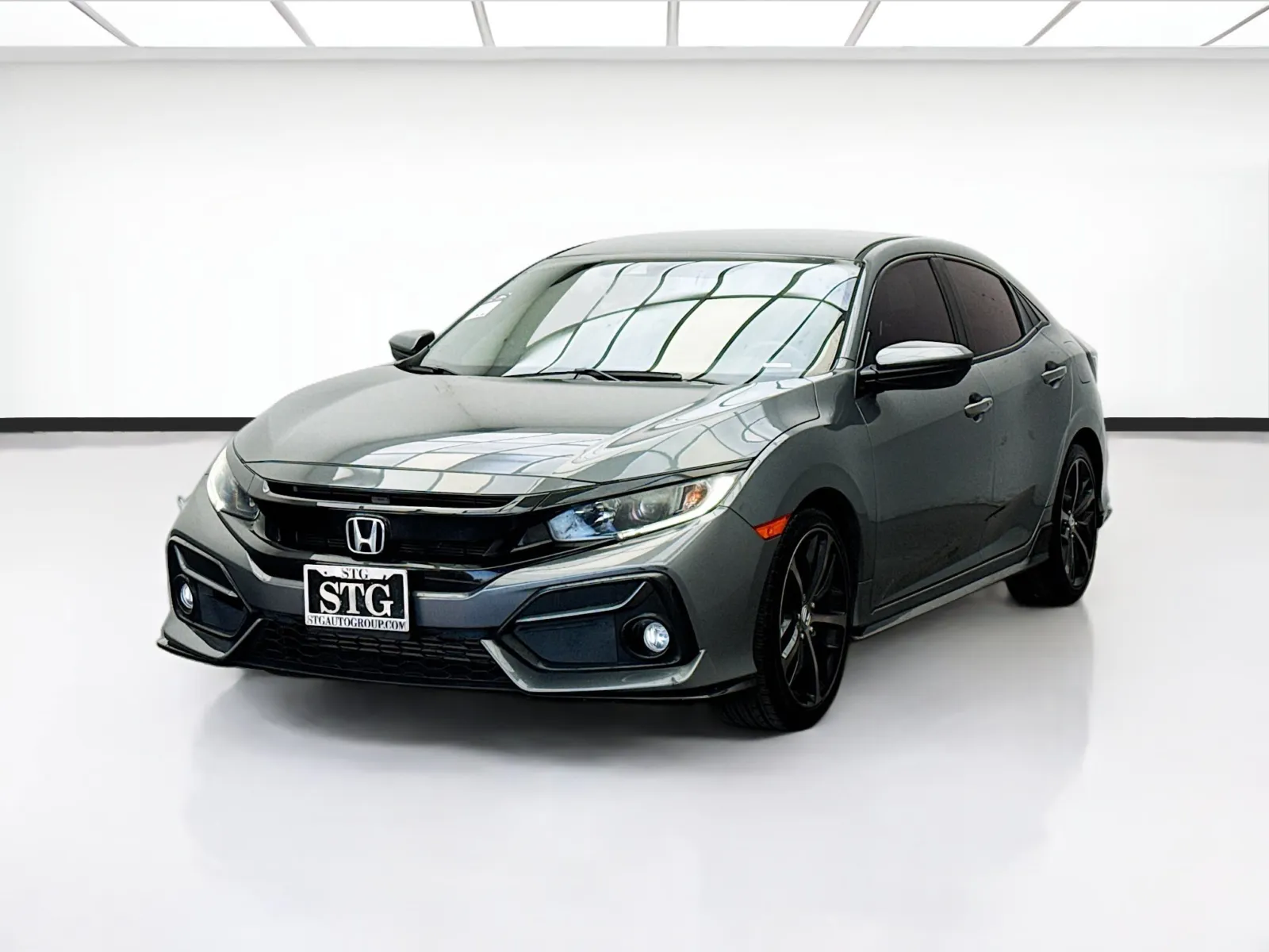 Gray 2021 Honda Civic Hatchback Sport for sale in Bellflower, CA