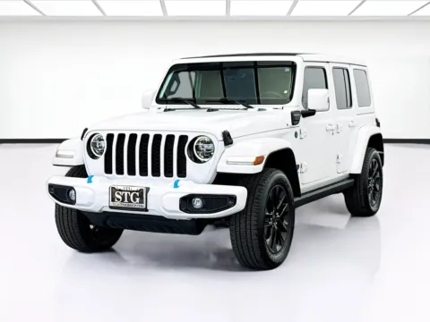 White 2021 Jeep Wrangler 4xe Unlimited Sahara 4xe for sale in Bellflower, CA