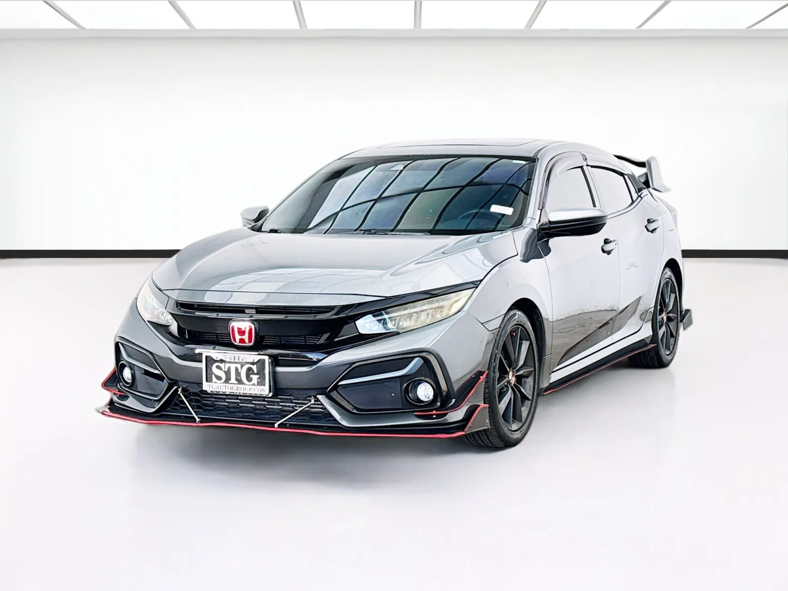 Gray 2021 Honda Civic Hatchback EX for sale in Bellflower, CA