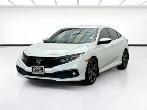 White 2019 Honda Civic Sedan Sport for sale in Bellflower, CA