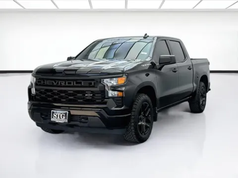 Black 2022 Chevrolet Silverado 1500 Custom for sale in Bellflower, CA
