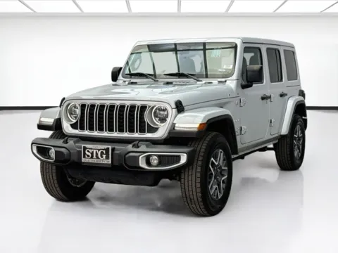 Silver 2024 Jeep Wrangler Sahara for sale in Bellflower, CA