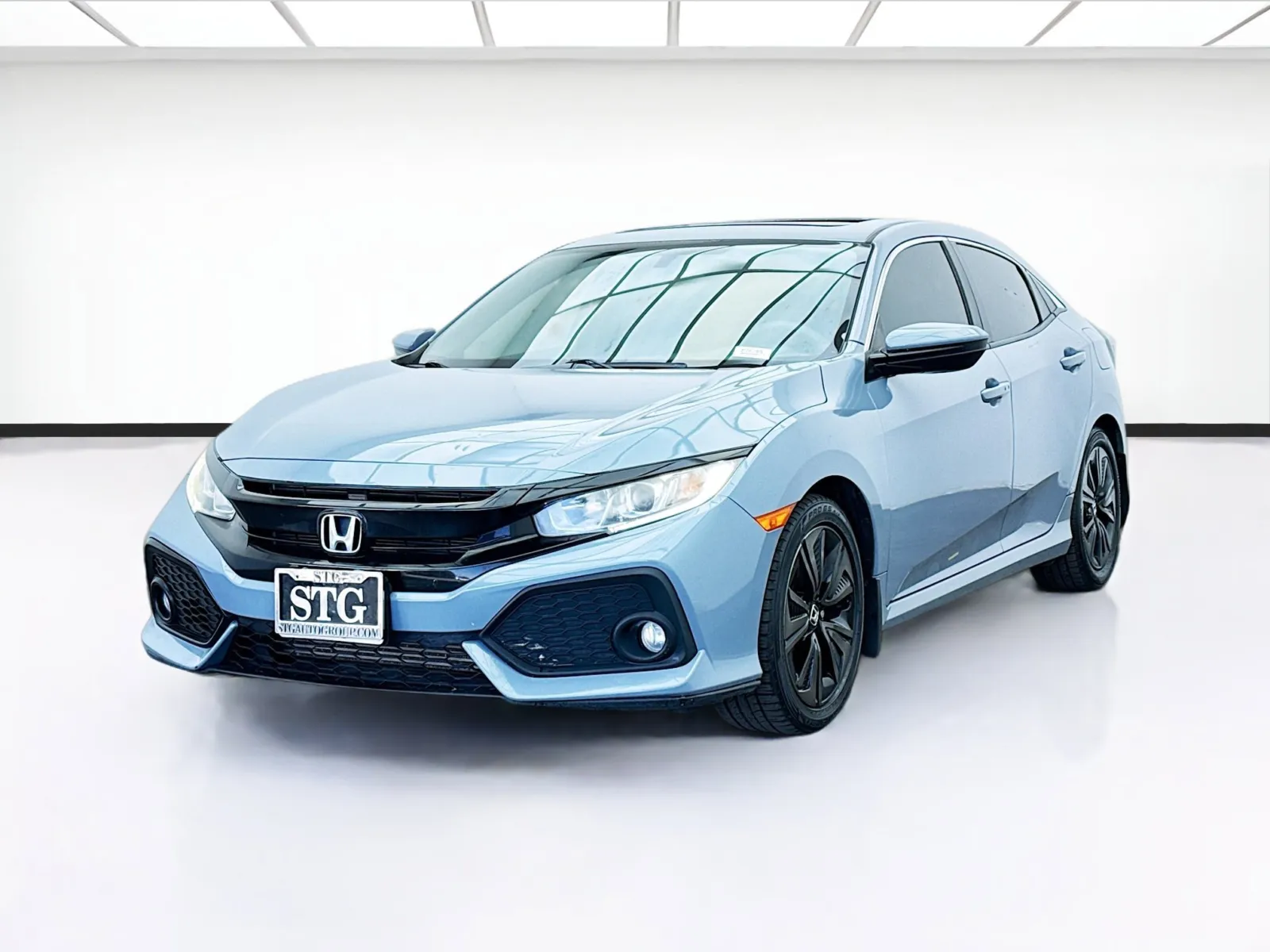 Gray 2018 Honda Civic Hatchback EX for sale in Bellflower, CA