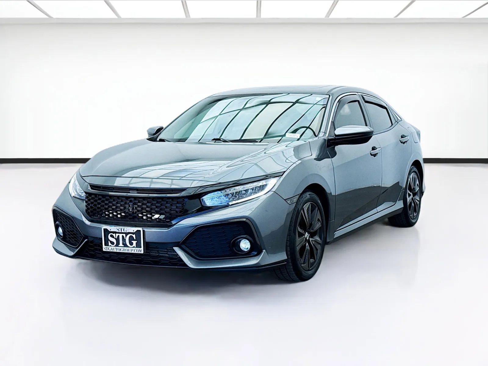 Gray 2018 Honda Civic Hatchback EX for sale in Bellflower, CA