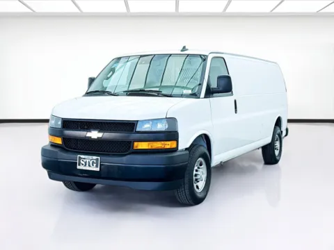 White 2021 Chevrolet Express Cargo Van Work Van Cargo for sale in Bellflower, CA
