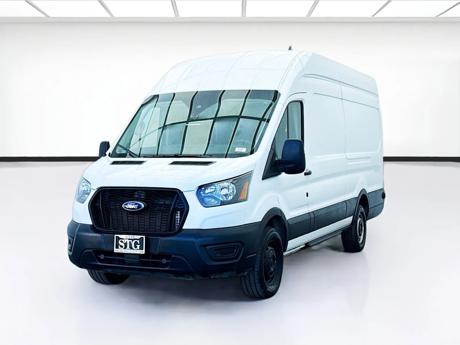 White 2023 Ford Transit Cargo Van High Roof Cargo Van for sale in Bellflower, CA