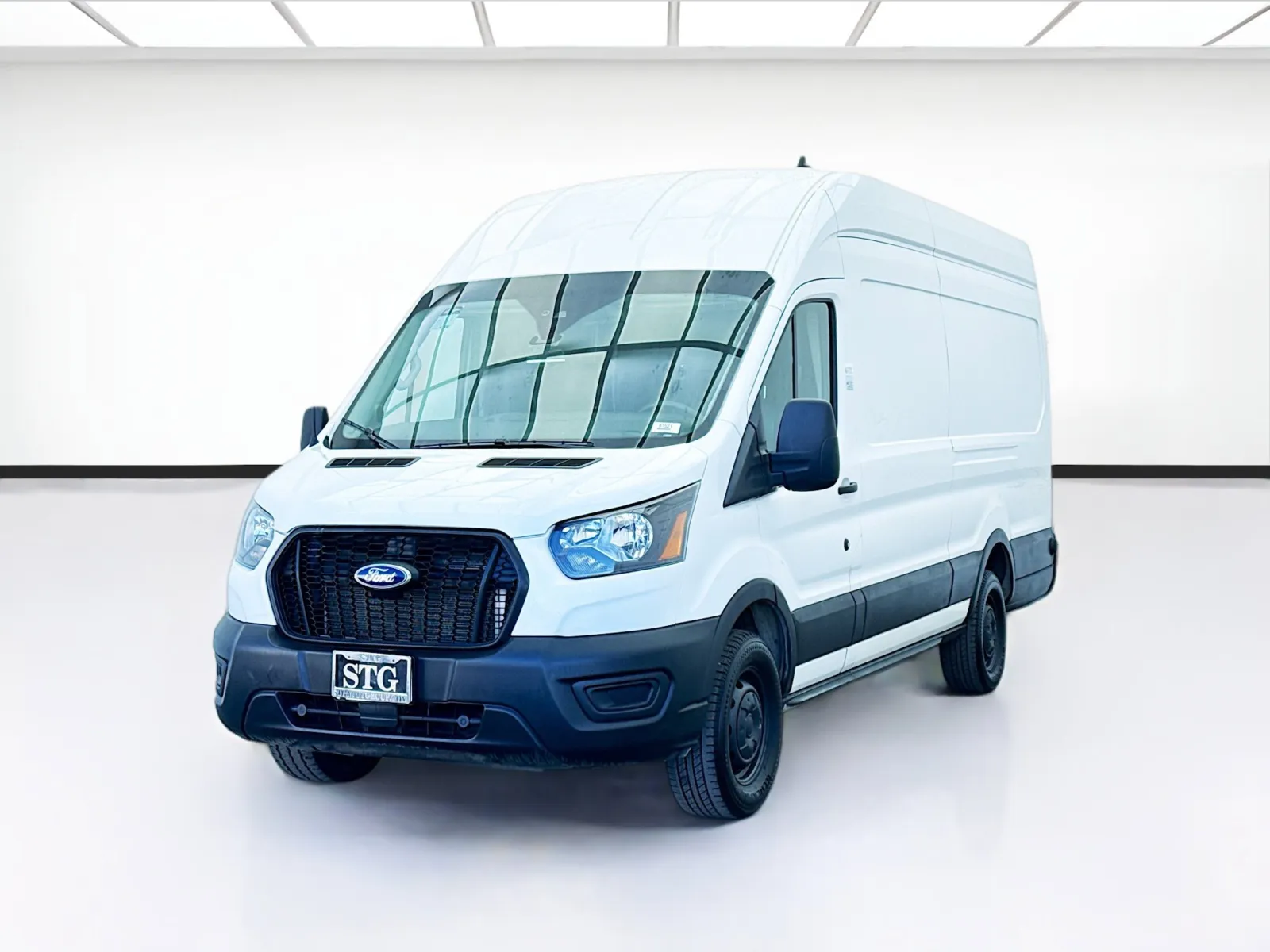 White 2023 Ford Transit Cargo Van High Roof Cargo for sale in Bellflower, CA