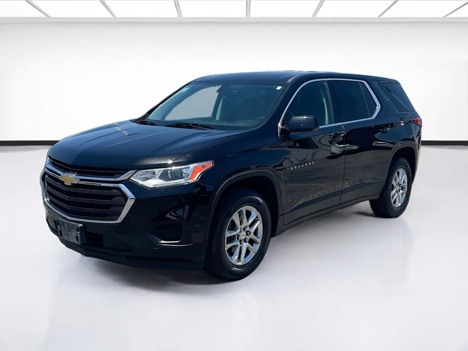 Black 2020 Chevrolet Traverse LS for sale in Fontana, CA