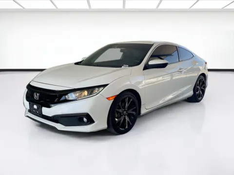 White 2019 Honda Civic Coupe Sport for sale in Fontana, CA