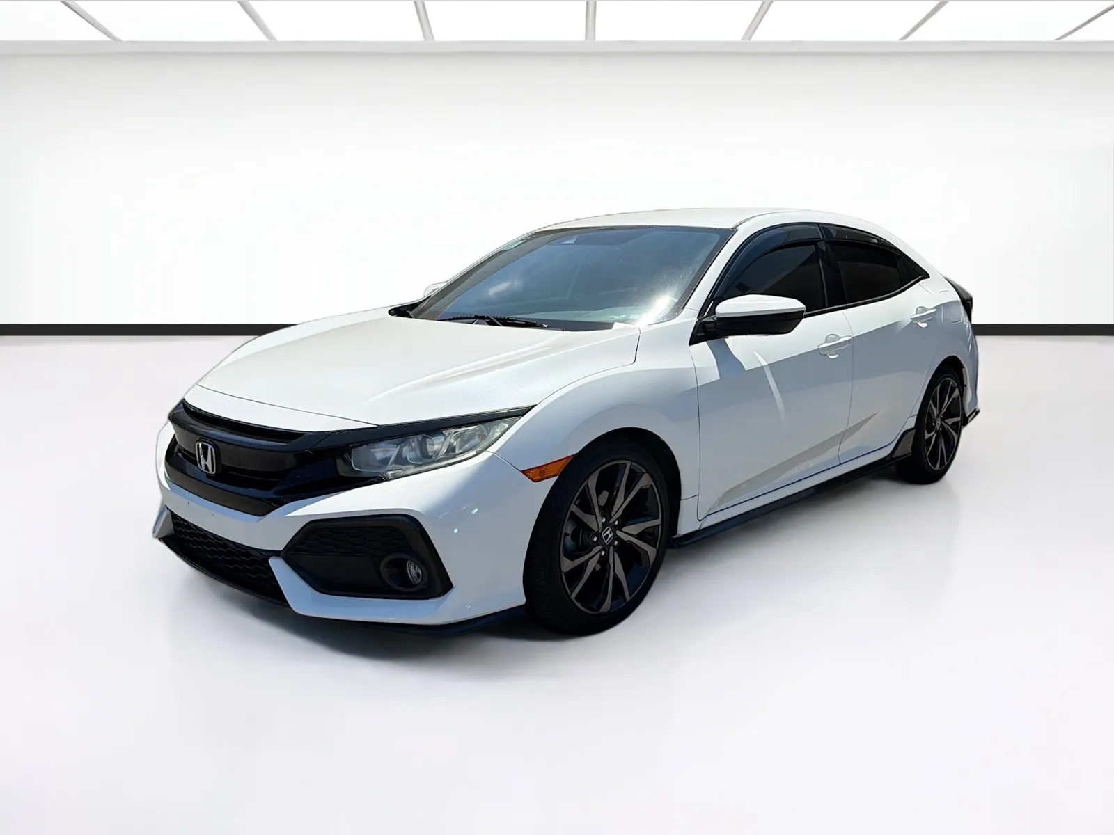 White 2019 Honda Civic Hatchback Sport for sale in Fontana, CA