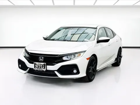 White 2019 Honda Civic Hatchback Sport for sale in Fontana, CA