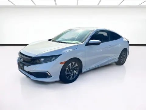 White 2019 Honda Civic Coupe LX for sale in Fontana, CA