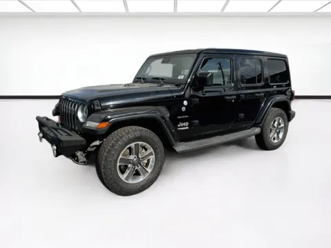 Black 2019 Jeep Wrangler Unlimited Unlimited Sahara one touch sky roof for sale in Fontana, CA