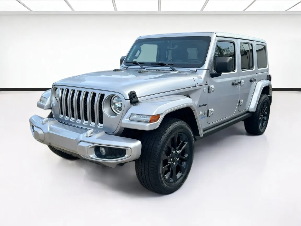Silver 2021 Jeep Wrangler 4xe Unlimited Sahara for sale in Fontana, CA