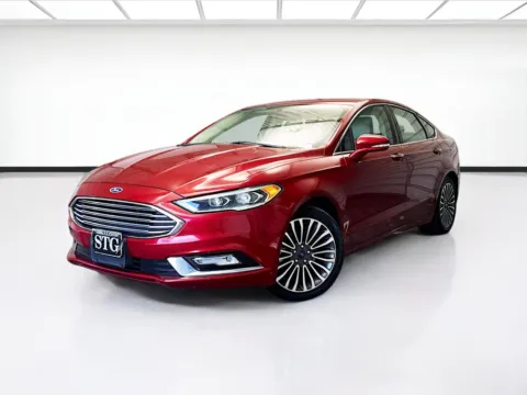 Red 2017 Ford Fusion Titanium for sale in Montclair, CA