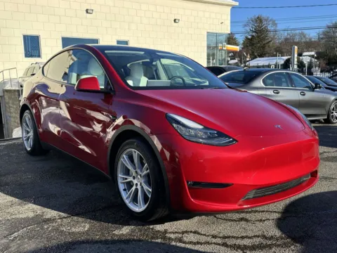 Red 2021 Tesla Model Y Long Range (White Interior) for sale in Great Neck, NY