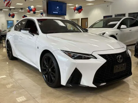 White 2023 Lexus IS 350 F SPORT AWD (Red Interior) for sale in Great Neck, NY