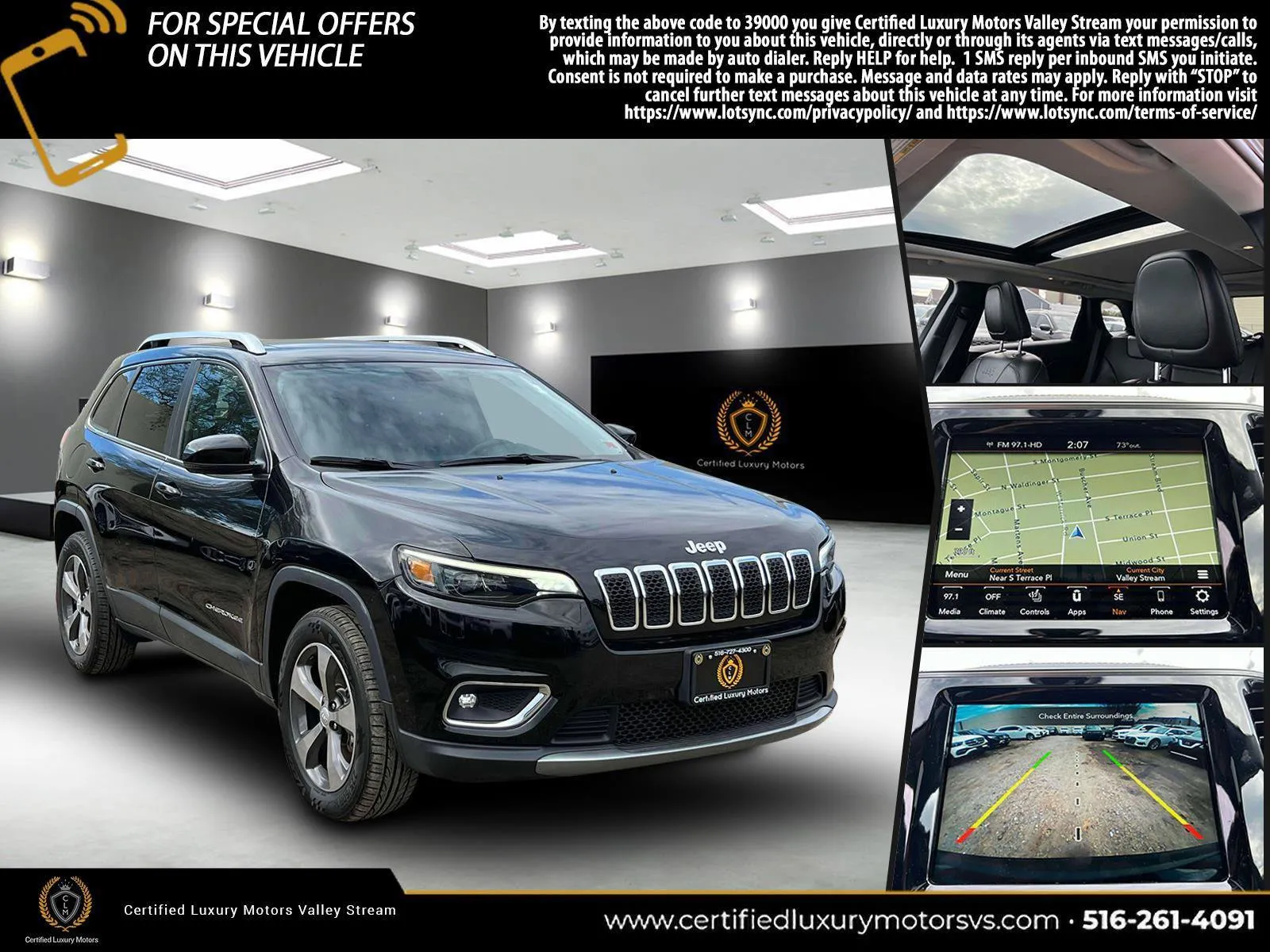 Black 2019 Jeep Cherokee Limited for sale in Great Neck, NY