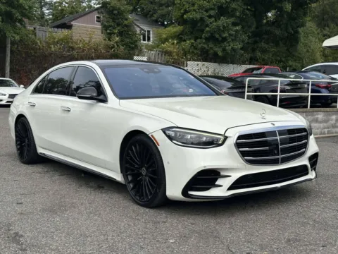 White 2021 Mercedes-Benz S-Class S 580 AMG PKG (Red Interior) for sale in Great Neck, NY