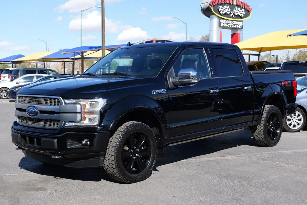 Black 2018 Ford F-150 SuperCrew Cab Platinum Pickup 4D 5 1/2 ft for sale in El Paso, TX