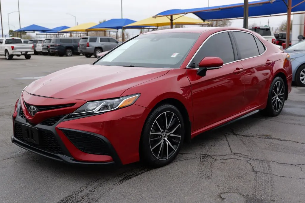 Red 2021 Toyota Camry SE Sedan 4D for sale in El Paso, TX