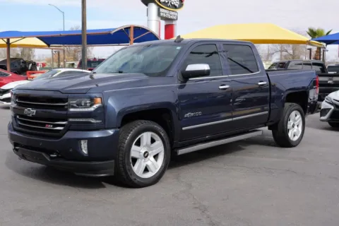 Blue 2018 Chevrolet Silverado 1500 Crew Cab Z71 LTZ Pickup 4D 5 3/4 ft for sale in El Paso, TX