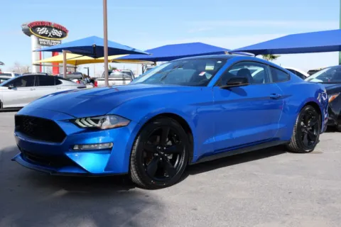 Blue 2021 Ford Mustang EcoBoost Premium Coupe 2D for sale in El Paso, TX